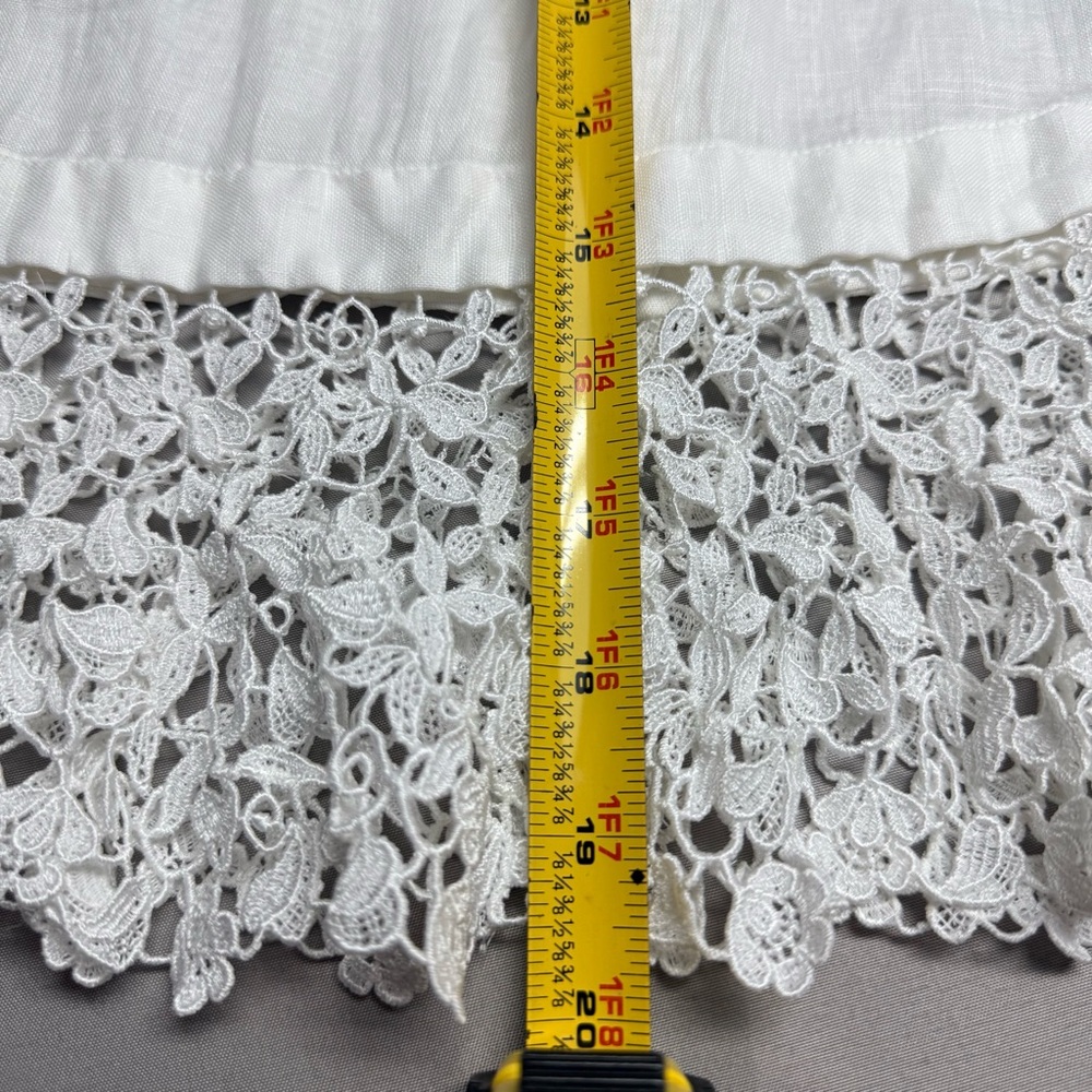 Vintage Cloak of Many Colors White Linen Lace Blouse Cottagecore Victorian Top 4 - Picture 12 of 13